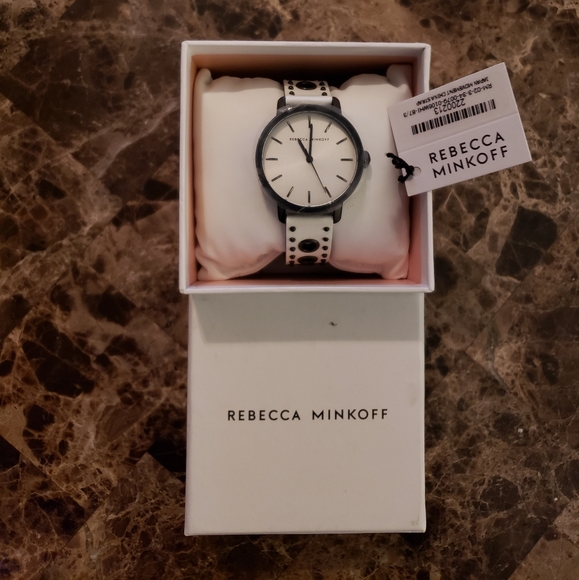 NWT - Rebecca Minkoff  Watch w/ White Face & Band - Picture 1 of 5
